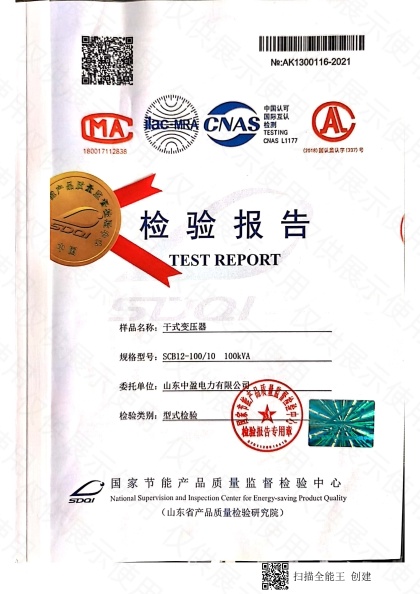 SCB12-100检验报告